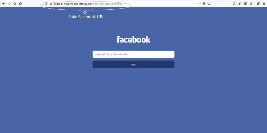 contoh facebook phishing