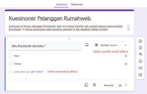 3.Membuat Kuesioner di Google Form - buat pertanyaan