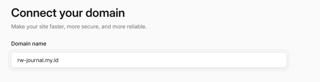 setting domain di CloudFlare