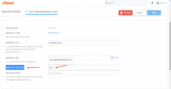 Cara Upload Project NodeJS di cPanel Hosting