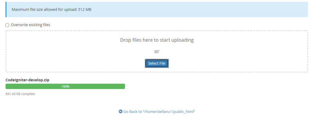 Step 2. Upload file CodeIgniter - image 3