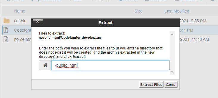 Step 2. Upload file CodeIgniter - image 5