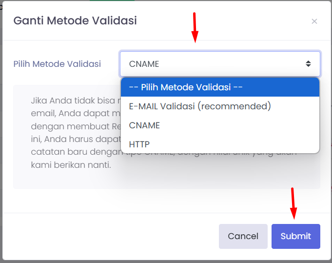 pilih metode ssl terbaru