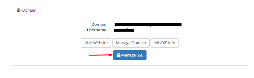klik manage SSL untuk melanjutkan proses verifikasi ssl