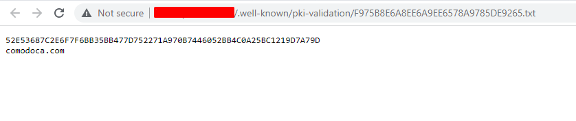 contoh akses link verifikasi ssl yang telah dibuat