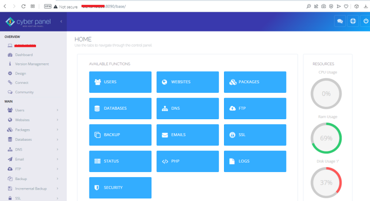 Tampilan-Dashboard-CyberPanel | Rumahweb Journal