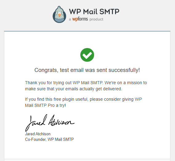Gambar 17. Setting WP Mail SMTP WordPress menggunakan Sendinblue