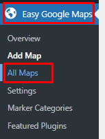 seting plugin easy google maps - Cara menampilkan Google Maps di WordPress