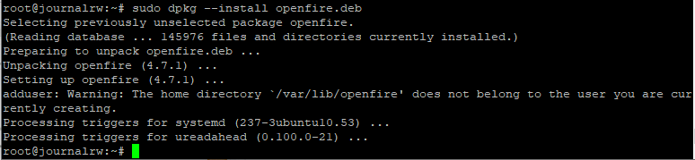 Extract File Openfire Berhasil