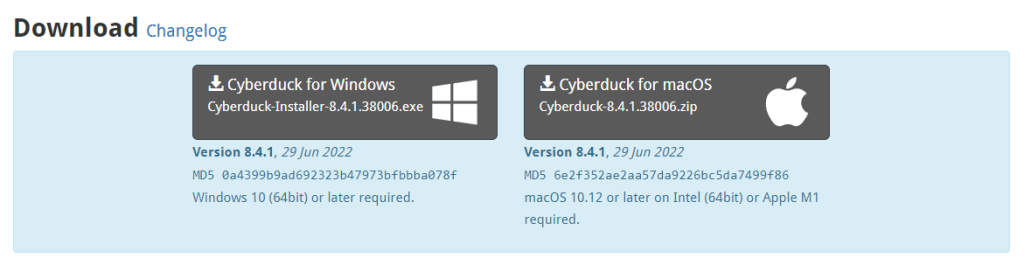 Download CyberDuck