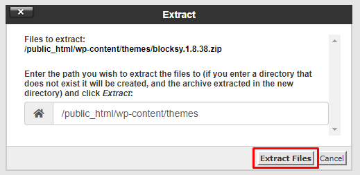 extract files 