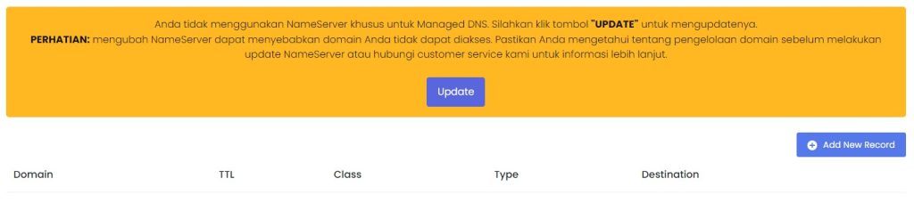 Update DNS Management dan add new record