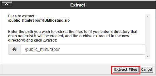 Extract Files Zip