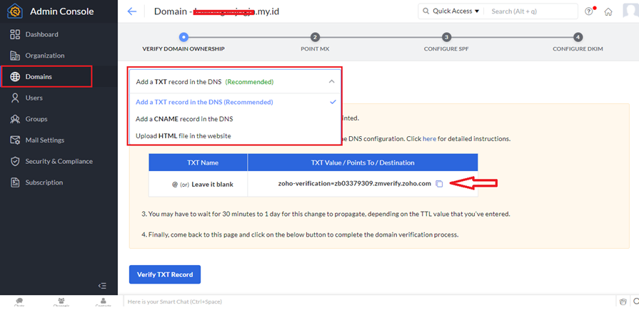 Metode Verifikasi Domain