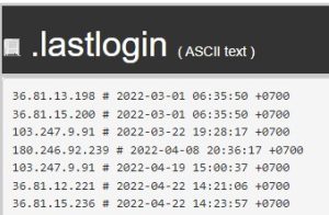 log history login cpanel