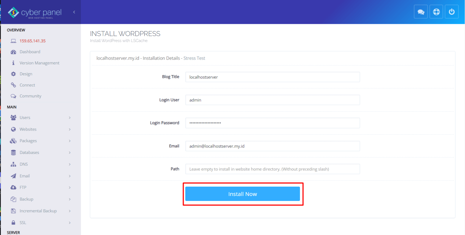 Cara Install WordPress di CyberPanel – Rumahweb Journal