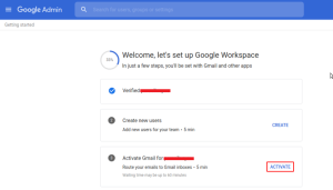 Activate Gmail For Domain
