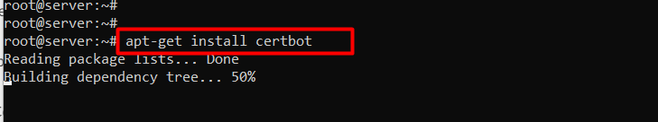Install certbot OpenLiteSpeed