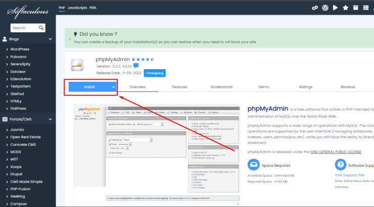 Cara Install phpMyAdmin di cPanel Secara Manual – Rumahweb