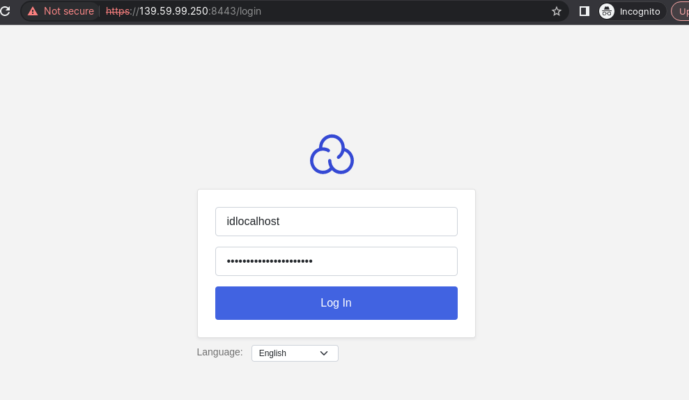 Login Dashboard CloudPanel