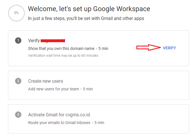 Setup Begin Google Workspace