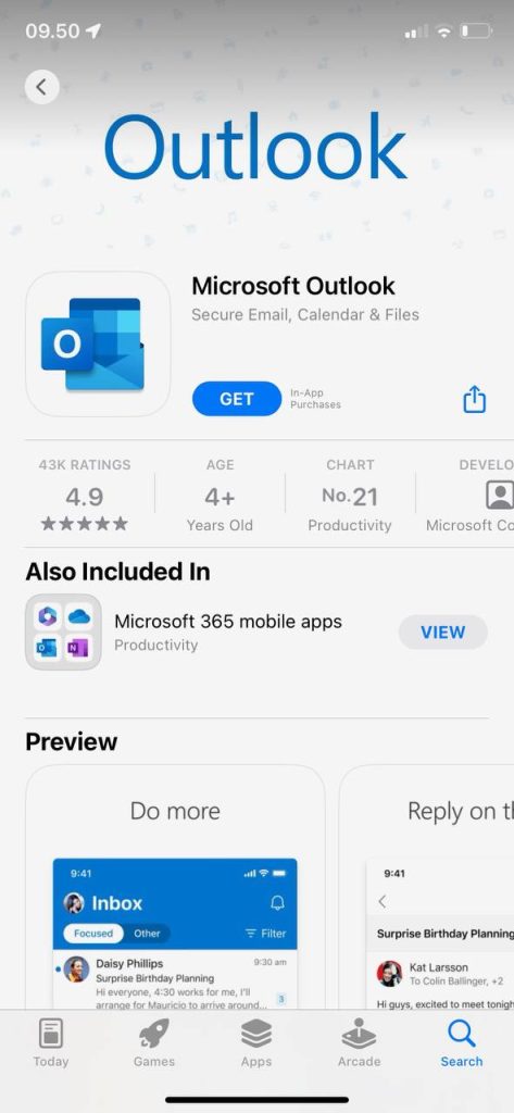 Download Outlook for IOS
