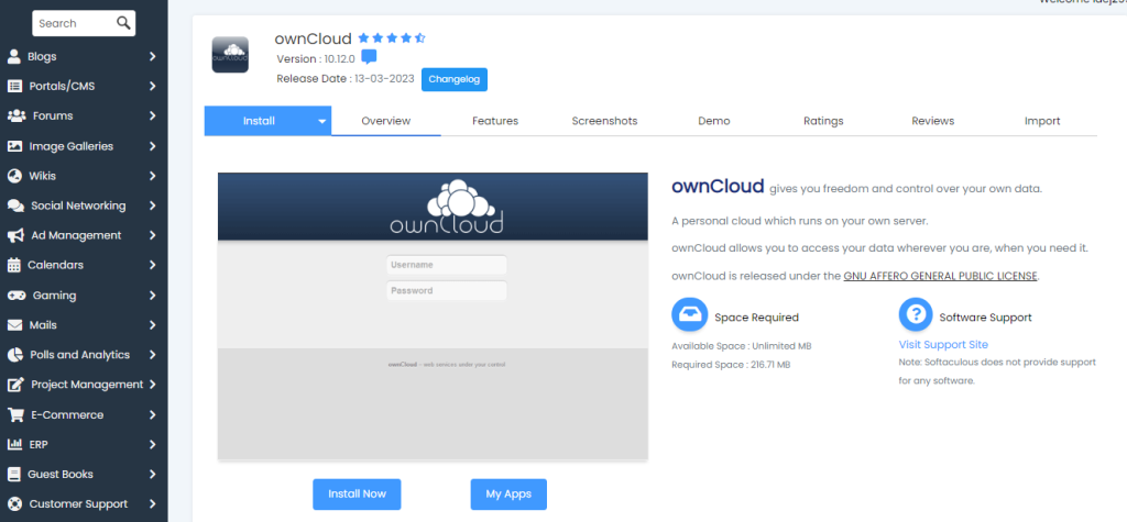 Overview ownCloud