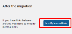 Modify internal link
