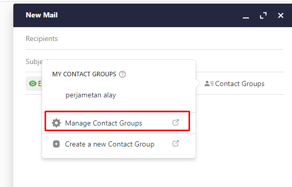klik manage contact groups