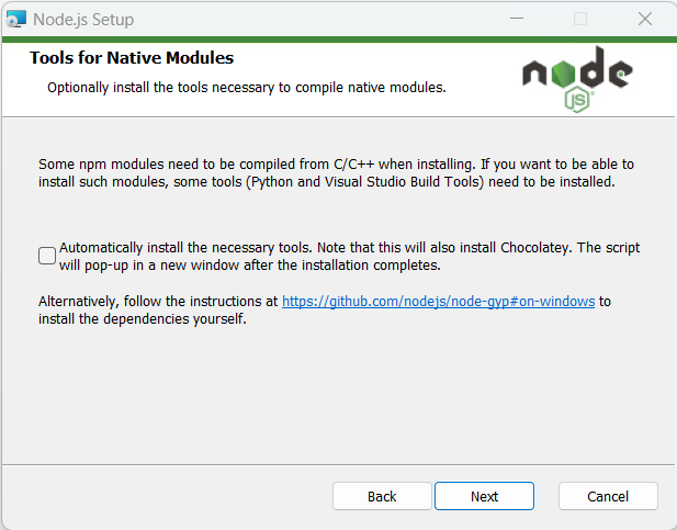instalasi modul tambahan NodeJS