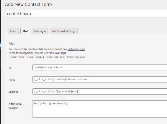 Before Setting SMTP contact form