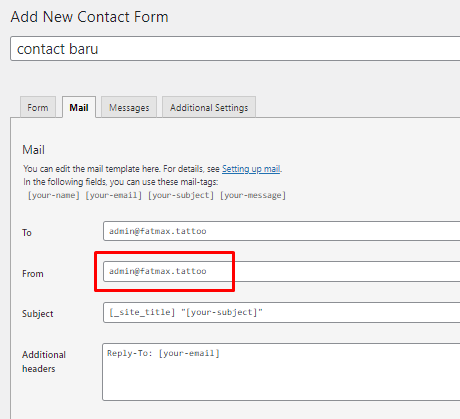 After Setting SMTP contact Form