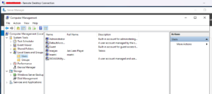 Menu Computer Management