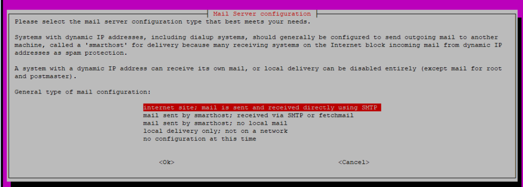 exim mail server configuration
