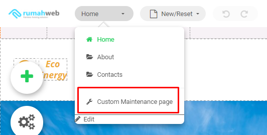masuk custom maintenance page