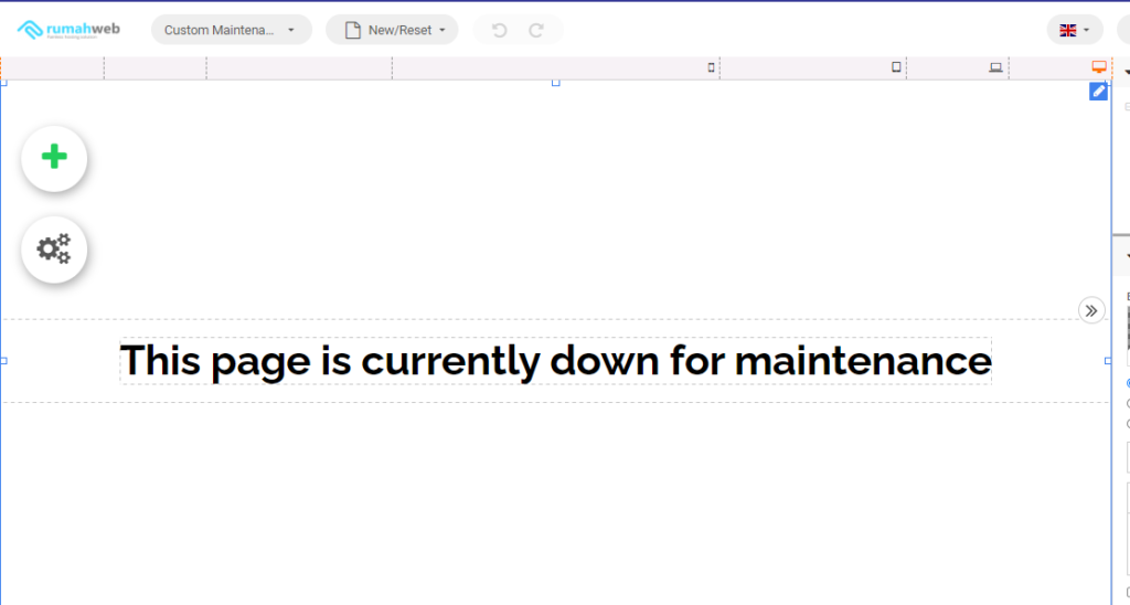 membuat tampilan under construction di sitepro