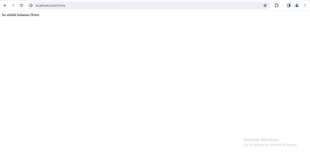 contoh hasil case sensitive di localhost