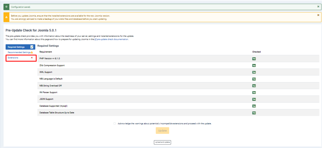 Kebutuhan system Joomla