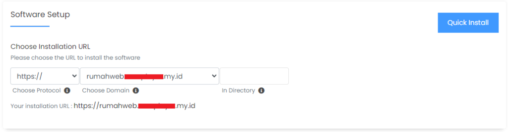 Pilih Nama Domain Untuk Installasi CMS