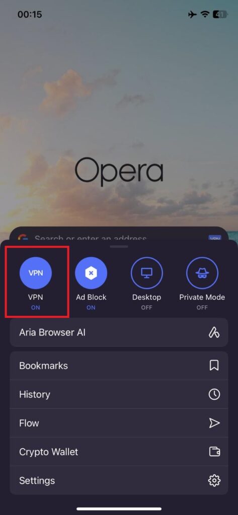opera vpn ios aktif