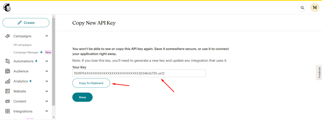 Get API KEY