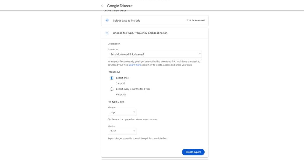 Google Taketour Langkah backup Gmail