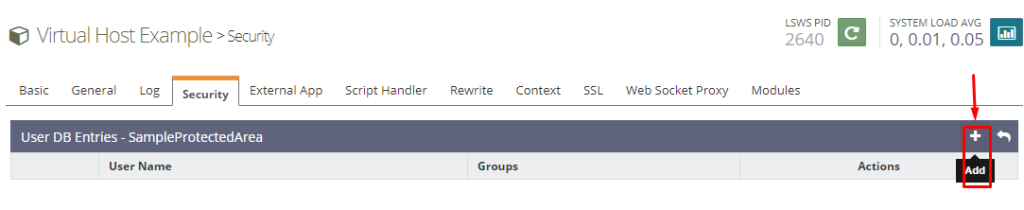 Buat halaman kredensial HTTP Auth CyberPanel