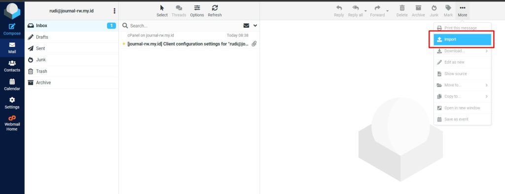 Import Email Gmail ke Webmail Roundcube