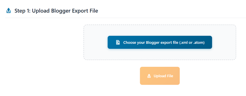upload file backup atom - Migrasi Blogger ke WordPress