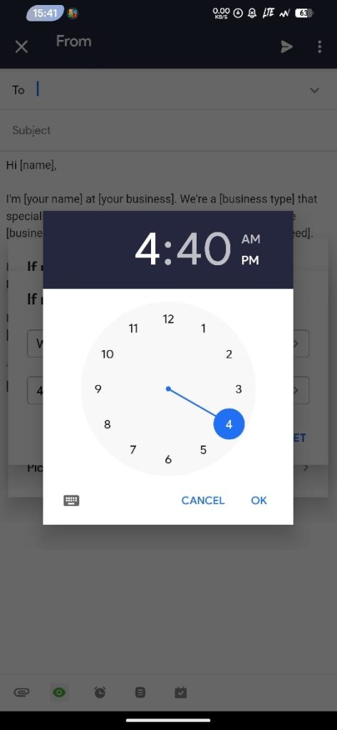 memilih jam follow up reminders titan