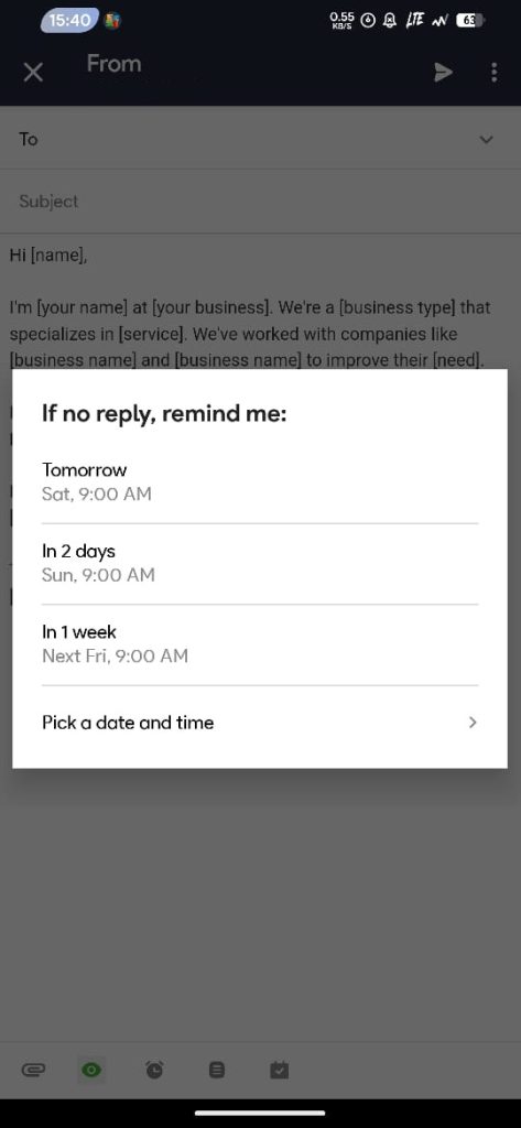 menyesuaikan follow up reminders titan