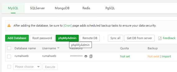 phpMyAdmin | Rumahweb Journal
