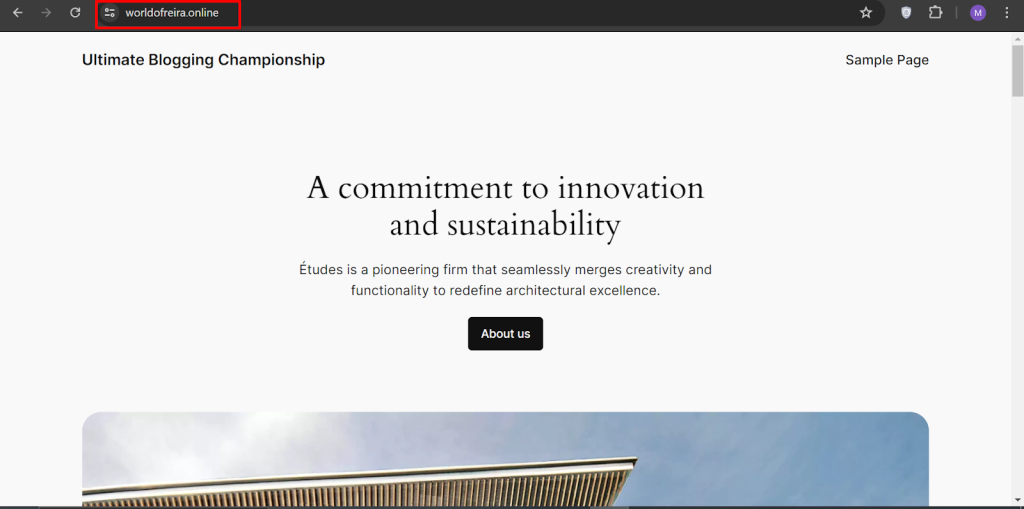 contoh hasil website yang telah dipindahkan - Memindahkan Folder WordPress
