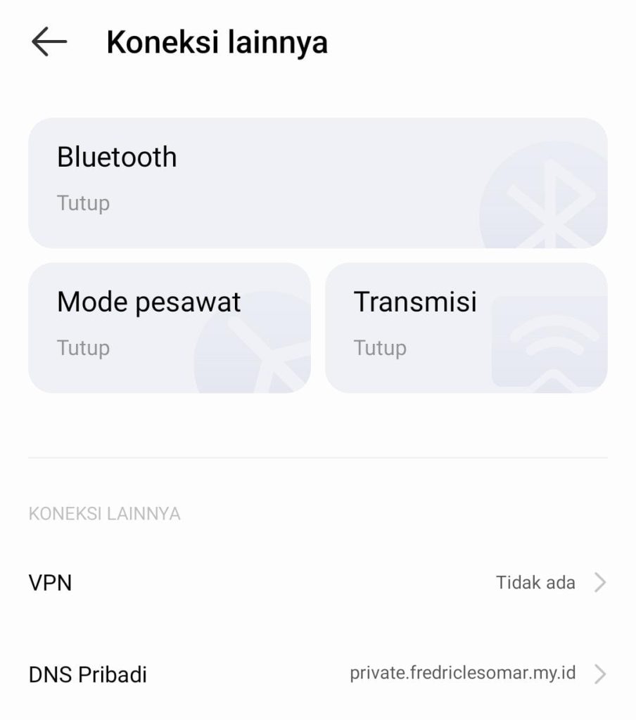 Private DNS Rumahweb